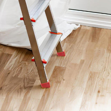 4 pieces - 5*3.8*2 cm - non-slip ladder foot covers - durable accessories for home ladders - attic ladder stepladder foot caps - stepladder feet rubber non-slip pads - easy to install - rubber foot covers - red.