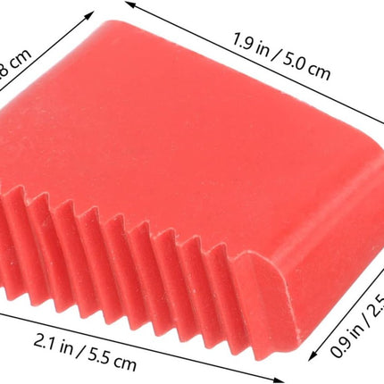 4 pieces - 5*3.8*2 cm - non-slip ladder foot covers - durable accessories for home ladders - attic ladder stepladder foot caps - stepladder feet rubber non-slip pads - easy to install - rubber foot covers - red.