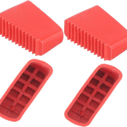 4 pieces - 5*3.8*2 cm - non-slip ladder foot covers - durable accessories for home ladders - attic ladder stepladder foot caps - stepladder feet rubber non-slip pads - easy to install - rubber foot covers - red.