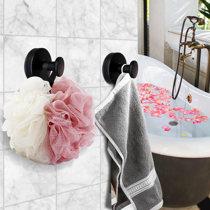 10 pieces suction cup hooks for shower - suction cup hooks - suction cup towel hooks for bathrooms - self-adhesive wall hook - SUS304 waterproof stainless steel hooks - for bathroom, bedroom, kitchen, hotel and office.