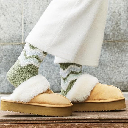 5 Pairs of Socks - women's socks - house socks - Warm Fuzzy Fleece Socks - Warm Winter Sock Set - Thick Socks - Winter Socks - Warm Socks - Sleep Socks - Heated Socks - keep warm - Plush and comfortable - thick plush socks - coral fleece.