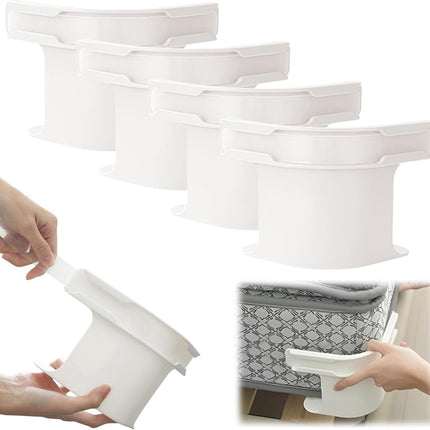 4 pieces - Sheet holder - Bed sheet holder - Duvet clips - Sheet clamps - with fastening strips - removable fitted sheet corner holders - bed clips - corner holders for covers - for mattress protectors, bedding,  - ets - 15*12*8.5 cm - white.