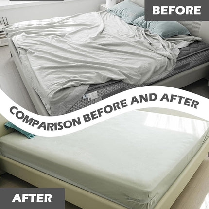 4 pieces - Sheet holder - Bed sheet holder - Duvet clips - Sheet clamps - with fastening strips - removable fitted sheet corner holders - bed clips - corner holders for covers - for mattress protectors, bedding,  - ets - 15*12*8.5 cm - white.