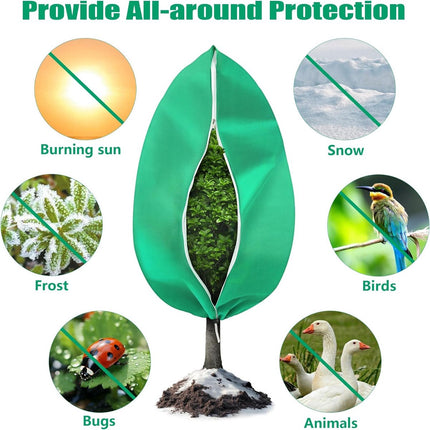 Plant Cover - 1 piece - 240*200cm - Frost Protection Plant Cover - Winter Cover - Potted Plant Bag - Frost Cloth - Plant Frost Cover - Winter Protection Bag for Plants - Winter Plant Covers - with zipper and drawstring - for outdoor plants, potted fruit t.