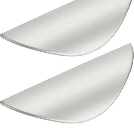 2 pieces - cabinet handles - door handle - half-moon cabinet handle - hole spacing 32 mm - drawer handles - concealed zinc alloy handles - zinc alloy cabinet handles - furniture accessories - with screws - for kitchen cabinet, chest of drawers, hardware -.
