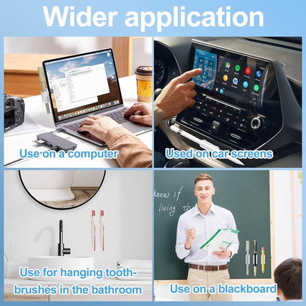 22 pieces - pen holder - pen holder for desk - self-adhesive silicone pen holder - for clipboard mounting in classroom - highlighter holder - pencil holder - for desk, classroom, office accessories - white - 2*4.7 cm.