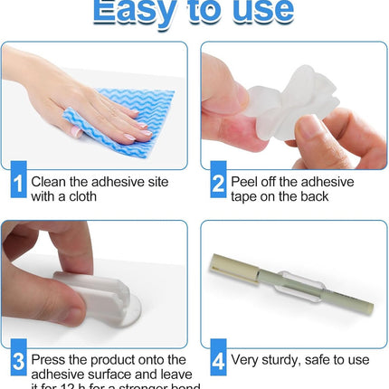 22 pieces - pen holder - pen holder for desk - self-adhesive silicone pen holder - for clipboard mounting in classroom - highlighter holder - pencil holder - for desk, classroom, office accessories - white - 2*4.7 cm.
