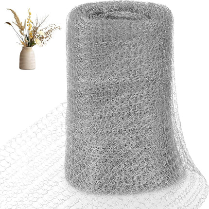 Stainless steel fine mesh - 9 m x 12.7 cm - Insect net - Rodent repellent net - Bird-proof net - Stainless steel mesh - stainless steel metal mesh - for keeping out snails, birds, slugs and insects - Garden protection - silver.