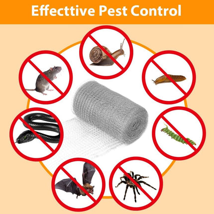 Stainless steel fine mesh - 9 m x 12.7 cm - Insect net - Rodent repellent net - Bird-proof net - Stainless steel mesh - stainless steel metal mesh - for keeping out snails, birds, slugs and insects - Garden protection - silver.