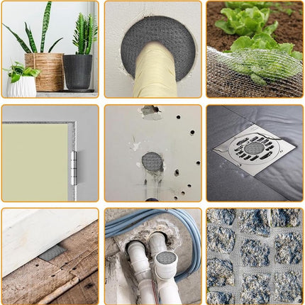 Stainless steel fine mesh - 9 m x 12.7 cm - Insect net - Rodent repellent net - Bird-proof net - Stainless steel mesh - stainless steel metal mesh - for keeping out snails, birds, slugs and insects - Garden protection - silver.