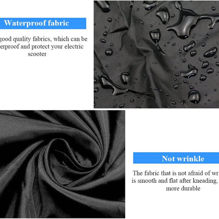 Electric Scooter Cover - Oxford Fabric 210D Electric Scooter Cover - Waterproof Scooter Cover - Dustproof - Snowproof - Sunproof - Rainproof - Protective Cover - Black - 170×61×117 cm.