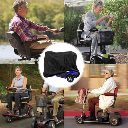 Electric Scooter Cover - Oxford Fabric 210D Electric Scooter Cover - Waterproof Scooter Cover - Dustproof - Snowproof - Sunproof - Rainproof - Protective Cover - Black - 170×61×117 cm.