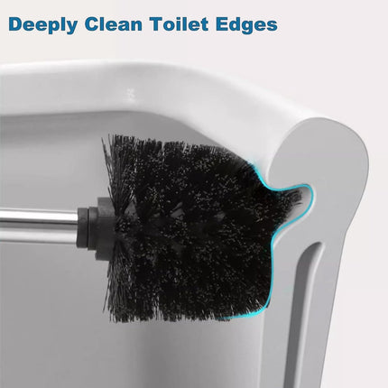 2 pieces - Toilet brush - Stainless steel toilet brush - With screw head - WC brush - Toilet brush - With handle - Stainless steel handle - Universal - Replacement toilet brushes - The brush heads are individually replaceable - Black.