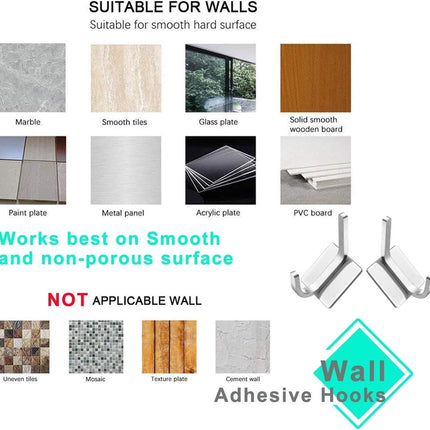 4 pieces - 8*4.5*3.5 cm - Stainless steel hook - self-adhesive towel hooks - Towel hook - Self-adhesive hook - Square hook - adhesive hooks - adhesive wall hooks - towel hooks - for bathroom, kitchen, home and office - silver.
