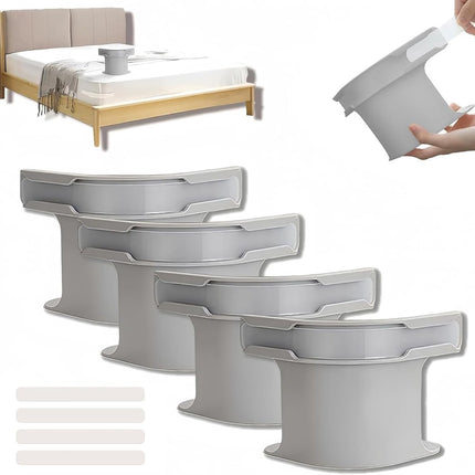 4 pieces - Sheet holder - Bed sheet holder - Duvet clips - Sheet clamps - with fastening strips - removable fitted sheet corner holders - bed clips - corner holders for covers - for mattress protectors, bedding,  - ets - 15*12*8.5 cm - grey.