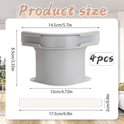 4 pieces - Sheet holder - Bed sheet holder - Duvet clips - Sheet clamps - with fastening strips - removable fitted sheet corner holders - bed clips - corner holders for covers - for mattress protectors, bedding,  - ets - 15*12*8.5 cm - grey.