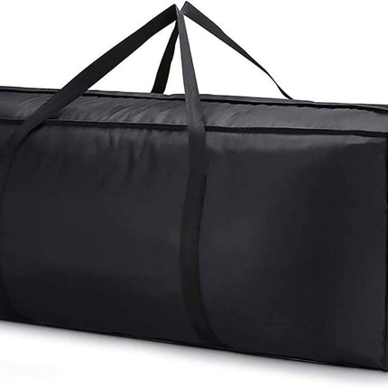 Storage bag for garden furniture cushions - 600D - waterproof - UV-resistant - portable storage bag - Dust cover - Garden Furniture Cushion Cover - for garden furniture with handles and zipper - 122x38x51cm - black.