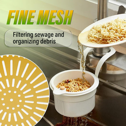 Drain Basket - Drain Filter - Sink Storage Holder - Faucet Hanging Strainer - Sink Drain Basket - Sink Strainer Basket - Sink Food Waste Collection Bin - Sink Trash Can - Plastic Kitchen Sink Strainer - Food Fruit Vegetable Drying Rack - Yellow.