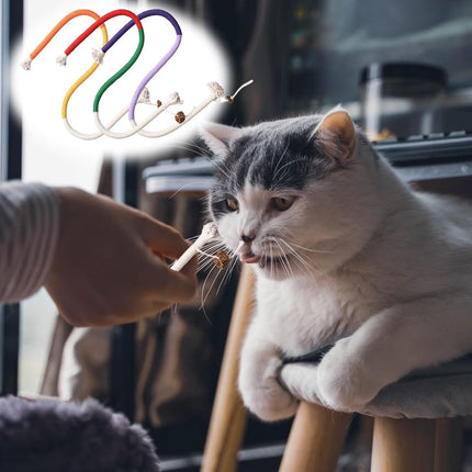3 pieces - Cat toys - Cotton cat toy leash - play rope - Chew toys for cats - cat toys for teething - interactive toys - safe and soft cotton - dental care for adult kittens - 70 cm.