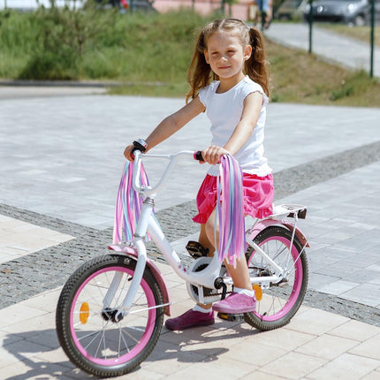 1 Pair - Bicycle Streamers - Bicycle Tassels for Children - Kids' Bicycle Accessories - Scooter, Bicycle, Tricycle Handlebar Streamers - Handlebar Grips Accessories - for Girls and Boys - 28 cm - Purple.