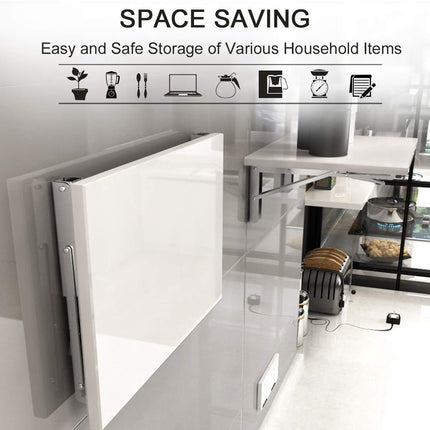 2 pieces - Stainless steel foldable shelf brackets - Support frame - Robust stainless steel foldable shelf brackets for work tables - Space-saving - DIY brackets - 25 cm/10 inches.