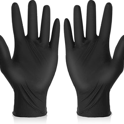 50 Pairs of Gloves - Reusable Cleaning Gloves - Black Rubber Glove - Non-Slip Bouncy Professional Hair Coloring Accessories - Size L.