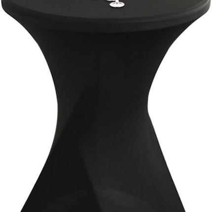 1 Piece High Tablecloth - High Table Skirt - 80 x 110 cm - Extendable High Tablecloth - Stretch High Table Cover - Round High Tablecloth - High Table Party Table Table Skirt - High Table - for restaurant, bar, cocktail table, wedding banquet table - Black.