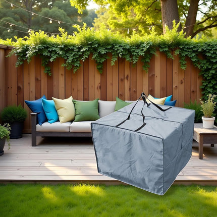 Storage bag - Furniture cover - Garden furniture cover - Storage bag for seat cushion - Oxford fabric storage bag - Waterproof storage bag - dust cover - with storage bag - with zipper, handles - for garden furniture, clothing, cushions - 81*81*61 cm - gr.