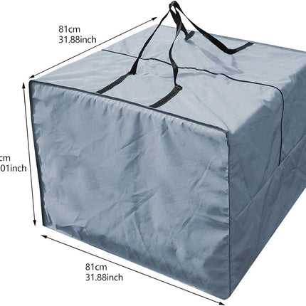 Storage bag - Furniture cover - Garden furniture cover - Storage bag for seat cushion - Oxford fabric storage bag - Waterproof storage bag - dust cover - with storage bag - with zipper, handles - for garden furniture, clothing, cushions - 81*81*61 cm - gr.