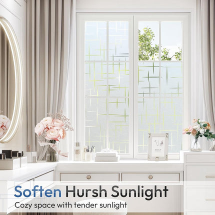 Window film - 45x200cm - anti-glare window film - Window privacy film - static window film - frosted glass decorative static sticker - Sun protection and Insulating - Self-adhesive - window film - Frosted glass.