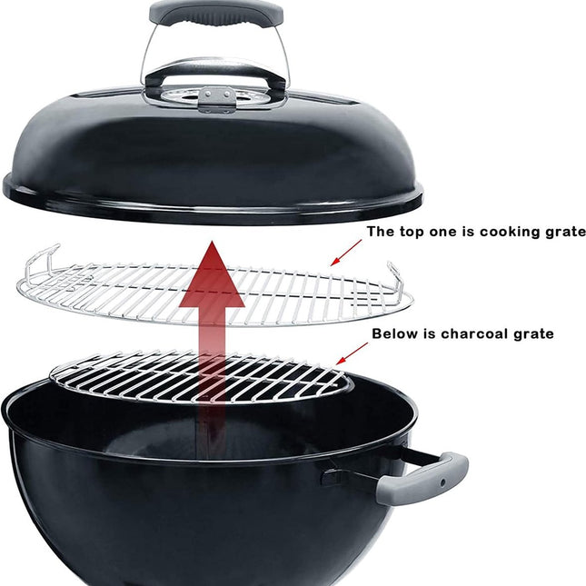 34cm Dia replacement cooking grates - Grill grate for charcoal barbecue - Replacement part for 34 cm charcoal grills.