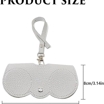 pieces - leather sunglasses bag - soft leather glasses case - portable glasses case - fashionable glasses case - ultra-thin anti-scratch case - travel glasses protective case - sunglasses organizer with snap closure, wrist strap - for women and men.
