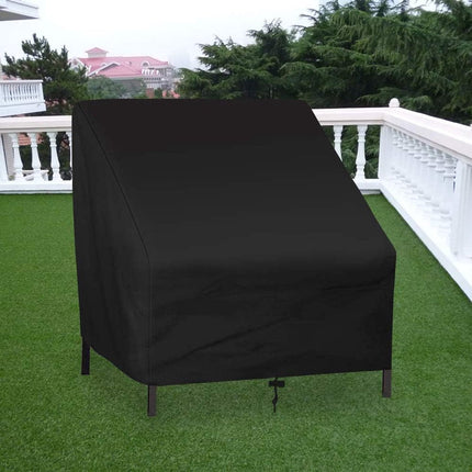 Sofa Protective Cover - Waterproof Chair Cover - Outdoor Patio Furniture Covers - Garden Chair Cover - Waterproof Swing & Lounge Chairs - Protective Cover - Snow Protection Cover - Waterproof - 210D Oxford Cloth - Black - 37.8"W x 30.7"D x 28.74"H.
