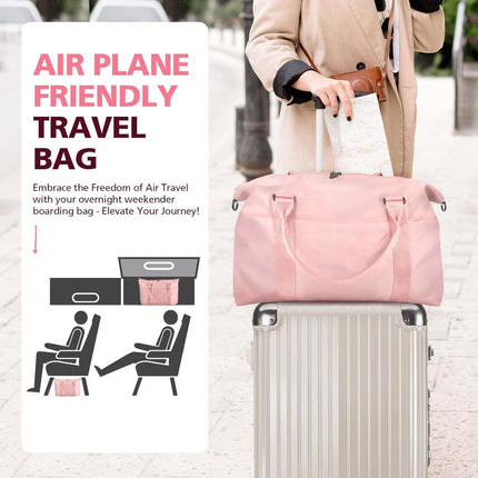 Travel bags - Waterproof weekend bags - Travel bag - Women's carry-on luggage - Travel bags - Yoga bag - Men's sports bags - Airplane carry-on luggage - Weekend bags - Travel bags with trolley lids - Sports bag - Travel Bag - Pink.