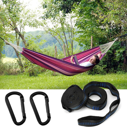 pieces - Hammock straps - 2m - Adjustable hammock straps - Swing suspension straps - tree swing straps - hanging chair hammock straps - hammock - straps - suspension accessories - with carabiner and a storage bag - for camping, garden, outdoors, travel -.