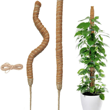 2 pieces - 60cm - Plant supports - Foldable plant support - Climbing plant stake - Monstera Stakes - Plant Stakes - for growing Monstera and other climbing plants - for supporting and guiding plant growth - brown.