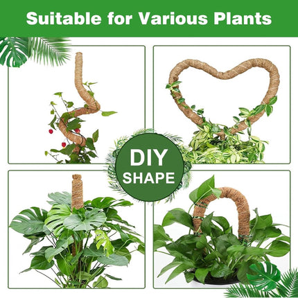 2 pieces - 60cm - Plant supports - Foldable plant support - Climbing plant stake - Monstera Stakes - Plant Stakes - for growing Monstera and other climbing plants - for supporting and guiding plant growth - brown.