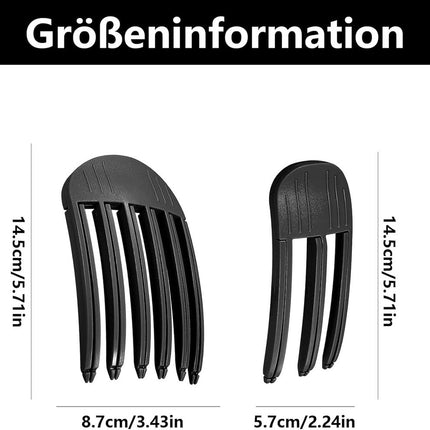 Set of 2 volumizing hair clips - Hair clip - Fluffy Bangs hair curlers - Traceless hair clips - For voluminous hair roots and high crown hairstyles - Black.