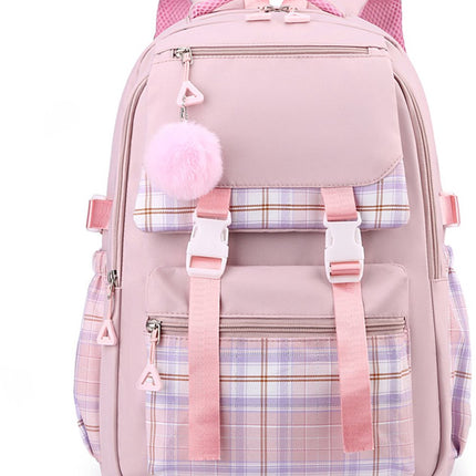 Girls School Student School Bag Outdoor Backpack - Youth School Bag - Backpack - Pink - Luxury Backpack - Laptop Bag - School Bag - Backpack - Rucksack - Large Women's Backpack - Waterproof Women's Travel Backpack - Rucksack - Teenagers - with Laptop Comp.