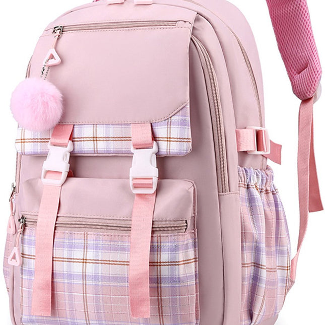Girls School Student School Bag Outdoor Backpack - Youth School Bag - Backpack - Pink - Luxury Backpack - Laptop Bag - School Bag - Backpack - Rucksack - Large Women's Backpack - Waterproof Women's Travel Backpack - Rucksack - Teenagers - with Laptop Comp.