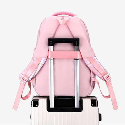 Girls School Student School Bag Outdoor Backpack - Youth School Bag - Backpack - Pink - Luxury Backpack - Laptop Bag - School Bag - Backpack - Rucksack - Large Women's Backpack - Waterproof Women's Travel Backpack - Rucksack - Teenagers - with Laptop Comp.