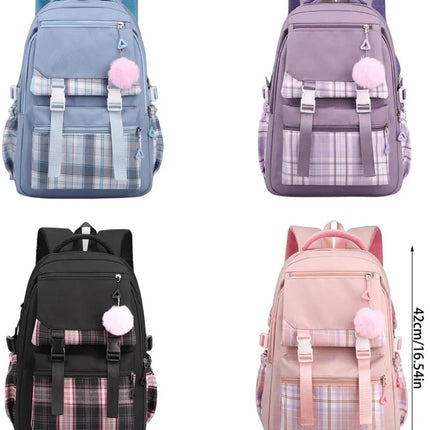 Girls School Student School Bag Outdoor Backpack - Youth School Bag - Backpack - Pink - Luxury Backpack - Laptop Bag - School Bag - Backpack - Rucksack - Large Women's Backpack - Waterproof Women's Travel Backpack - Rucksack - Teenagers - with Laptop Comp.