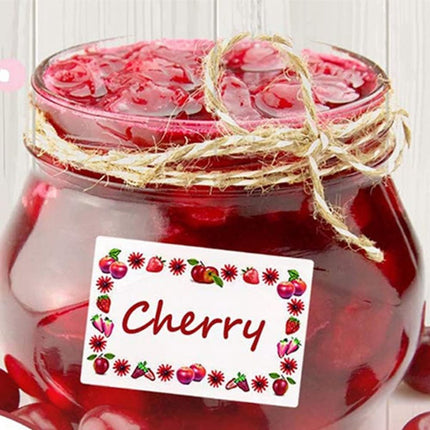 250 pieces - 5*3 cm - Label - sticker - Jam labels for jars - food freezer labels - self-adhesive jam jar labels - decorative removable sticky jam jars - labels - for kitchen food, bottles, jam, containers.