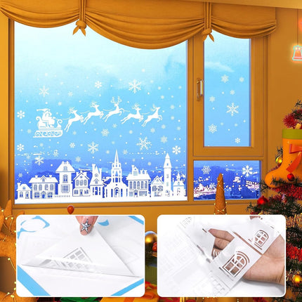 Christmas window stickers - 9 pieces - Window Decoration Stickers - Window Decoration Christmas - Christmas Decoration - Christmas Stickers - Window Stickers - Indoor Christmas Decoration - Reusable - Window Decoration - PVC - Christmas static window stic.