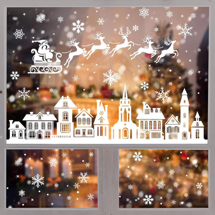 Christmas window stickers - 9 pieces - Window Decoration Stickers - Window Decoration Christmas - Christmas Decoration - Christmas Stickers - Window Stickers - Indoor Christmas Decoration - Reusable - Window Decoration - PVC - Christmas static window stic.