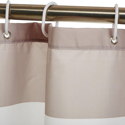 Shower curtain - Shower curtain for the bathroom - Anti-mold shower curtain - water-repellent material - with rings - machine washable - Bathroom accessories - 180*180 cm - brown.