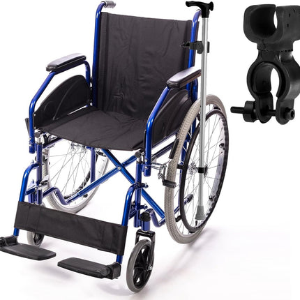 pieces - walking stick holder - wheelchair accessories - scooter accessories - crutch holder - versatile crutch holder - universal accessories for crutches, rollator, wheelchair, bicycle - 8.3*4.5*3.3 cm - black.