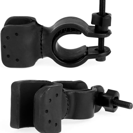 pieces - walking stick holder - wheelchair accessories - scooter accessories - crutch holder - versatile crutch holder - universal accessories for crutches, rollator, wheelchair, bicycle - 8.3*4.5*3.3 cm - black.