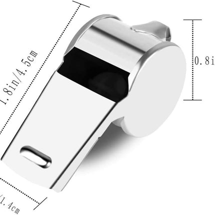 24 pieces - Whistles - Coach Whistle - Outdoor Whistle - Stainless Steel Whistles - Football Referee Whistle - Whistle with Lanyard - Outdoor Accessories - For Emergencies, Sports Training, Referee - Silver - 4*2*1.5 cm.