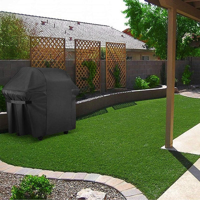 BBQ Cover 420D Oxford Fabric Barbecue Protective Tarpaulin Shockproof UV-Resistant and Waterproof (152 x 76 x 121 cm).